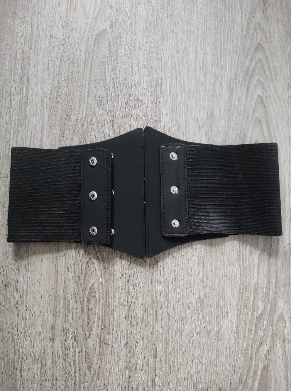 NEW Goth Black  Faux Leather Corset Belt - Picture 4 of 5